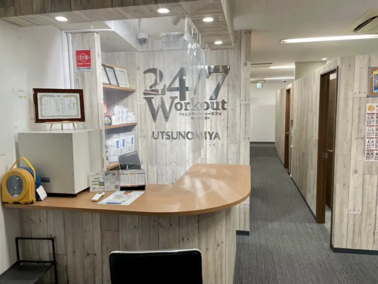 24/7Workout宇都宮店の受付スペース
