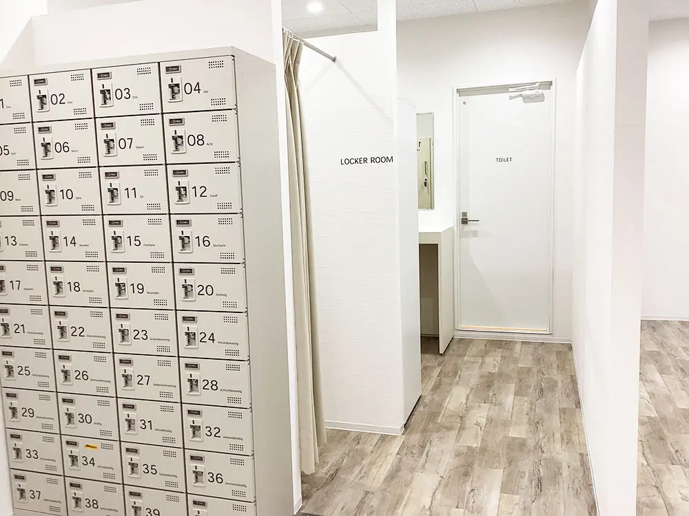 ファディー蒲生店のロッカールーム