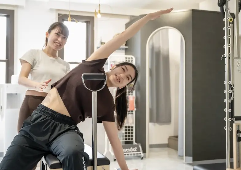 ピラティススタジオDEP 金沢店（鳴和スタジオ）のパーソナルピラティスの様子
