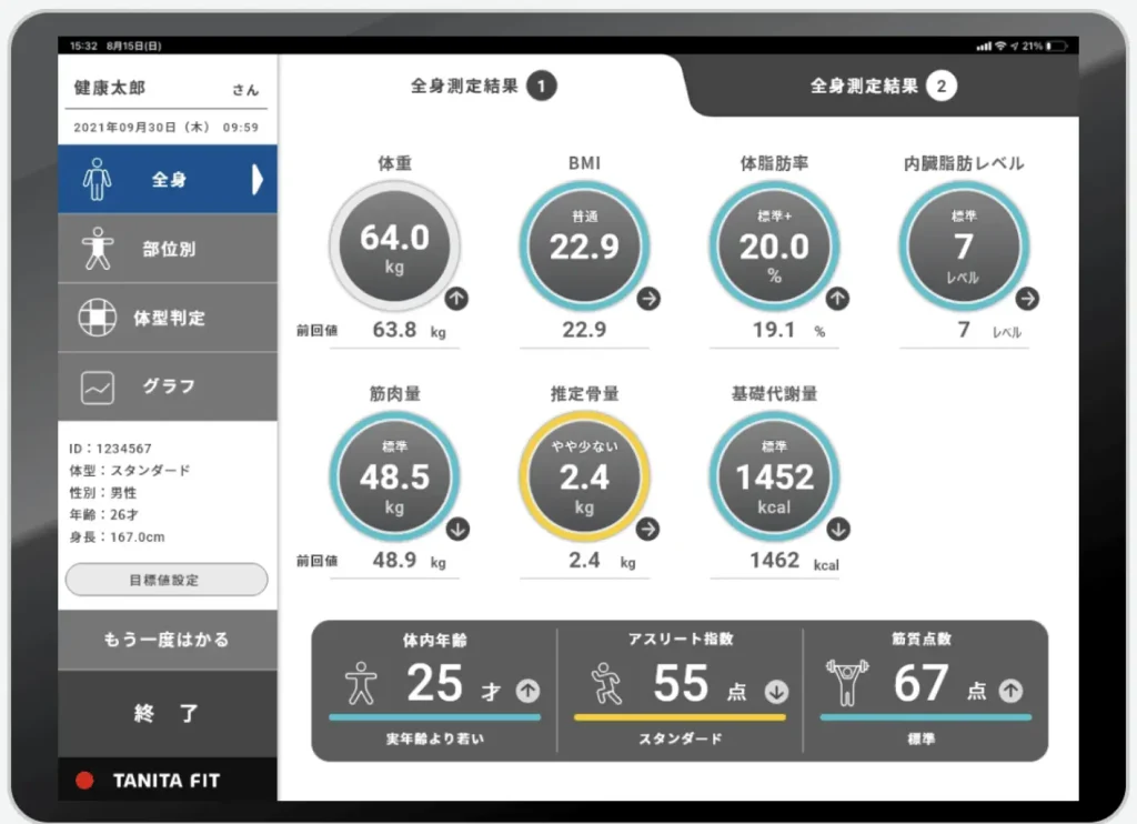 タニタフィット体組成計の画像
