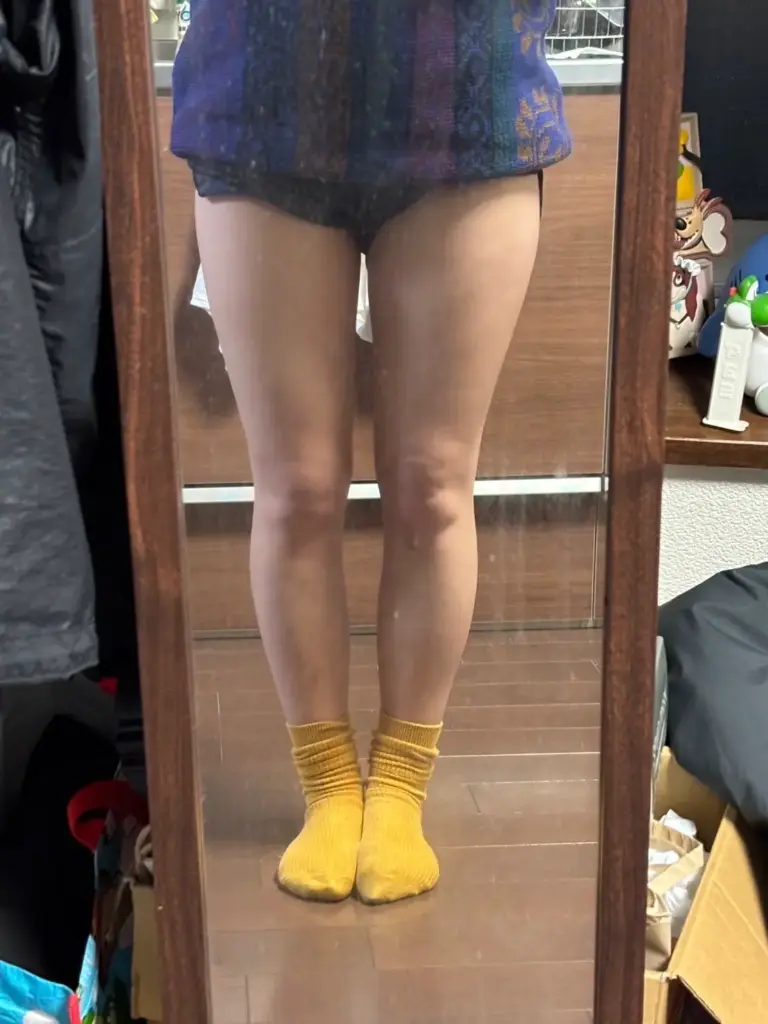 実際にかたぎり塾に３ヶ月通った際の下半身（脚の）ビフォーアフター画像（２回目）