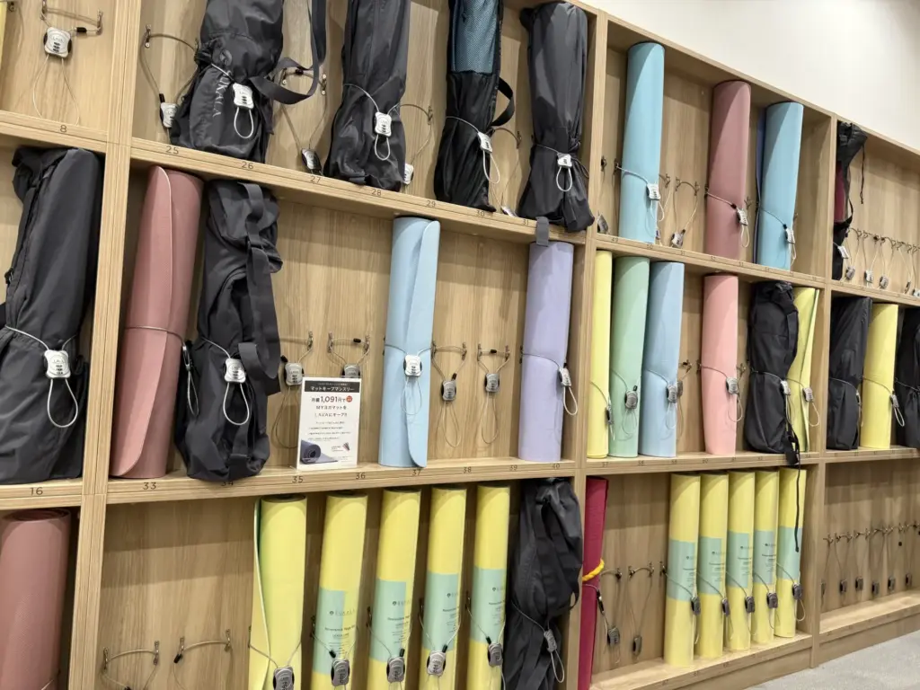 ホットヨガスタジオLAVAシティタワー武蔵小杉店のマットキープ