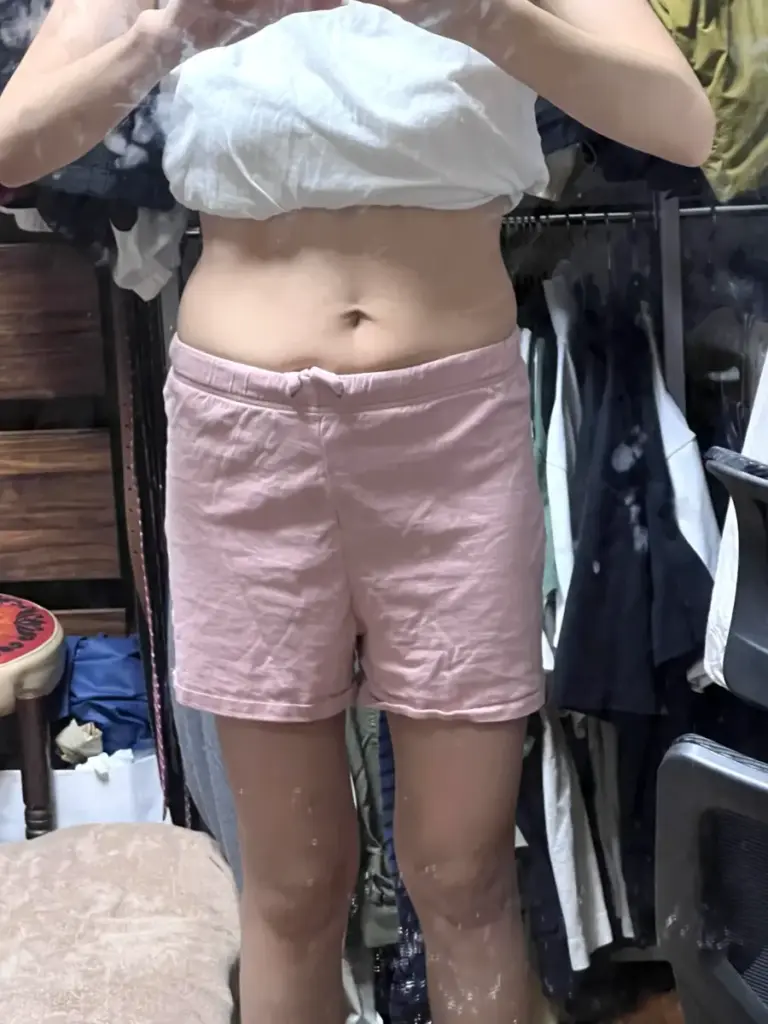 UNDEUX SUPERBODY LIFEの4ヶ月間でお腹の正面が引き締まっていく変化